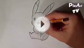 Как нарисовать покемона Пикачу простым карандашем